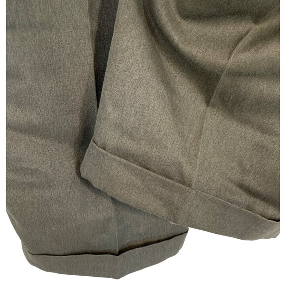 Bill Blass Mens Dress Pants 38 x 30 Green Pleated Polyester Microfiber RB10604 - Picture 9 of 14